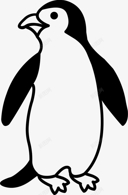 企鹅动物卡通图标svg_新图网 https://ixintu.com 企鹅 冬天 动物 卡通