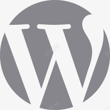 Wordpress社交媒体6扁平图标图标