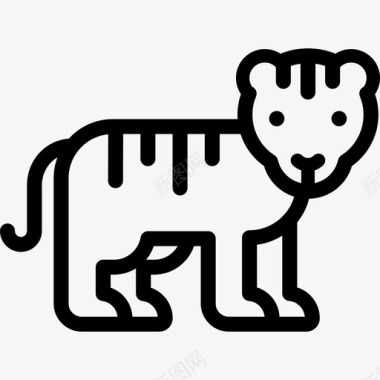 老虎动物15直系图标图标