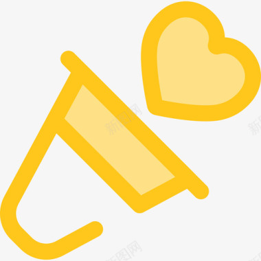 扩音器慈善6号黄色图标图标