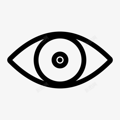 隐形眼镜空白圆形图标svg_新图网 https://ixintu.com 圆形 焦点 眼睛 空白 隐形眼镜