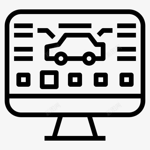 监控汽车计算机图标svg_新图网 https://ixintu.com 服务 汽车 汽车服务001 监控 程序 维修 计算机