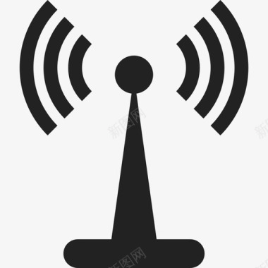 wifi信号塔台图标图标