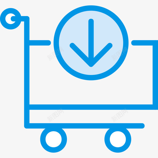 购物车商业和营销蓝色图标svg_新图网 https://ixintu.com 商业和营销 蓝色 购物车