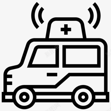 救护车汽车医疗图标图标