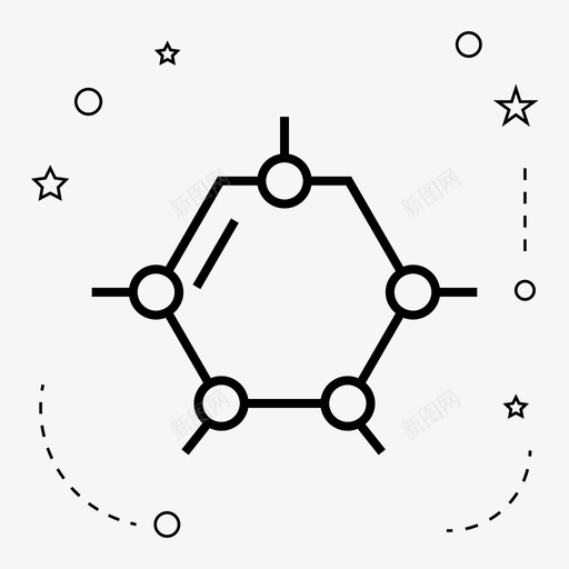 分子化学结构图标svg_新图网 https://ixintu.com 分子 化学 学校 结构