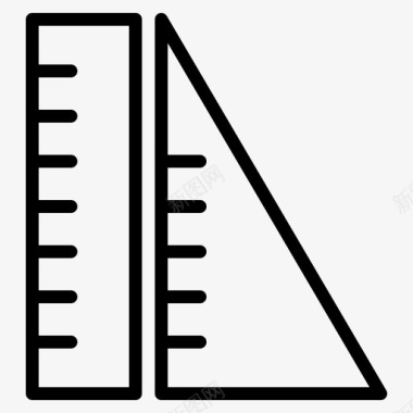 尺子教育几何图标图标