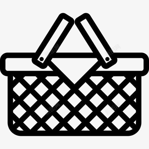 野餐篮自然包装图标svg_新图网 https://ixintu.com 自然包装 野餐篮