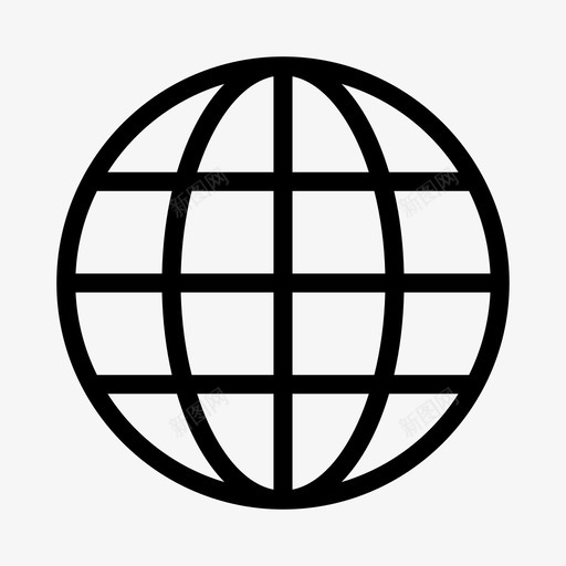 全局浏览器地球图标svg_新图网 https://ixintu.com 世界 互联网 全局 地球 基本线路 浏览器