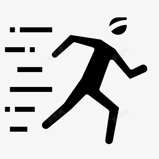 跑步人运动图标svg_新图网 https://ixintu.com 人 爱好扎实 跑步 运动