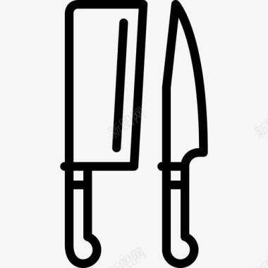 刀餐厅元素2直线型图标图标
