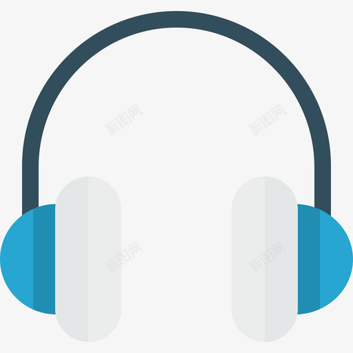 耳机基本平面图标svg_新图网 https://ixintu.com 基本平面图标 耳机