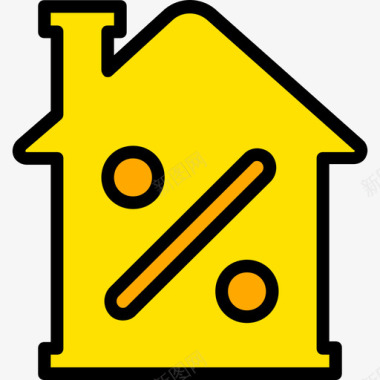 抵押房地产11黄色图标图标