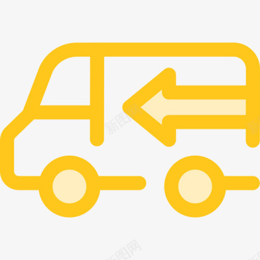 送货车运输10黄色图标图标