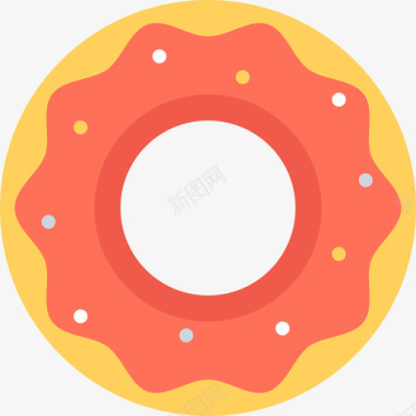甜甜圈食物17扁平图标图标