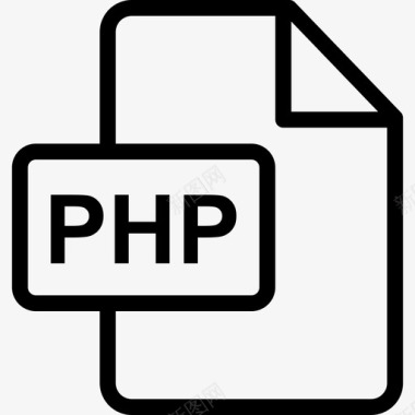 Php文件类型线性图标图标
