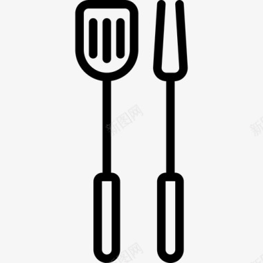 抹刀餐厅元素2线性图标图标