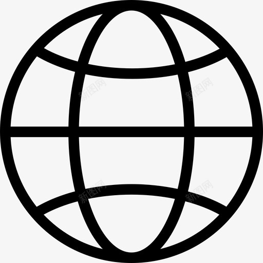 世界网格基本要素线性图标svg_新图网 https://ixintu.com 世界网格 基本要素 线性