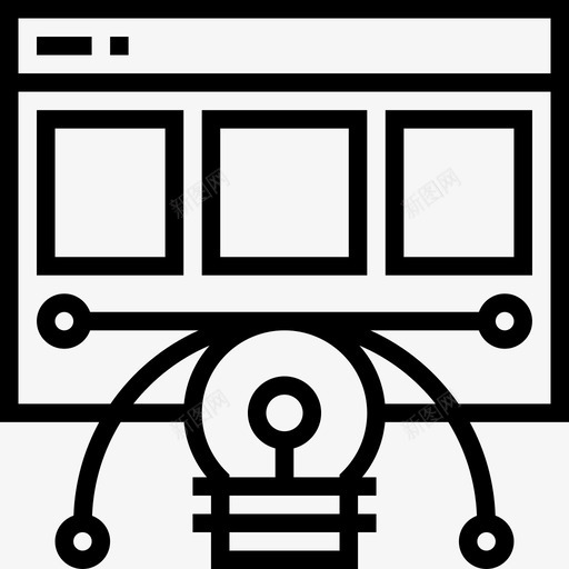 网页网页托管线性图标svg_新图网 https://ixintu.com 线性 网页托管 网页设计