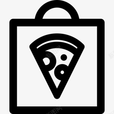 披萨厨房用品直系图标图标