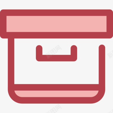 盒用户界面9红色图标图标