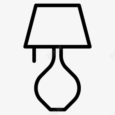 台灯灯泡家具图标图标