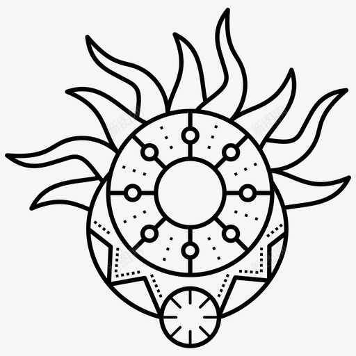 太阳和月亮能量冥想图标svg_新图网 https://ixintu.com 冥想 太阳 太阳和月亮 能量