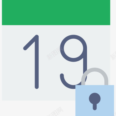 日历交互资源2平面图标图标