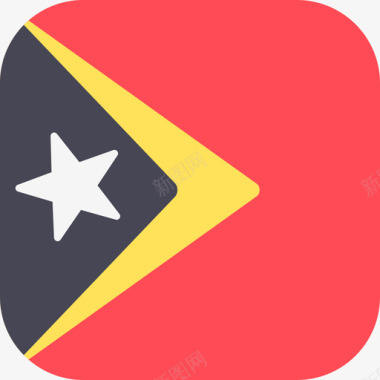 东帝汶国际旗帜3圆形广场图标图标