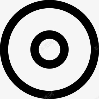 光盘通讯2粗体圆形图标图标