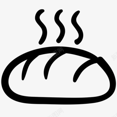 长棍面包面包食物图标图标