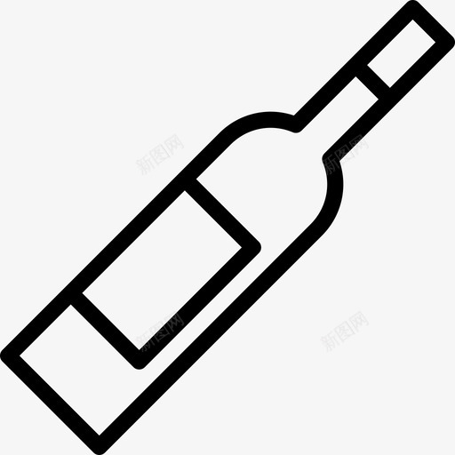 酒瓶厨房元素线性图标svg_新图网 https://ixintu.com 厨房元素 线性 酒瓶