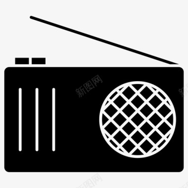 收音机调频收音机收音机接收器图标图标