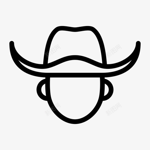 牛仔牛仔帽制服图标svg_新图网 https://ixintu.com 制服 牛仔 牛仔帽 职业和爱好