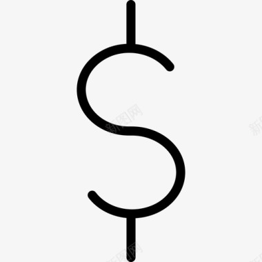 美元符号金融和商业集合线性图标图标