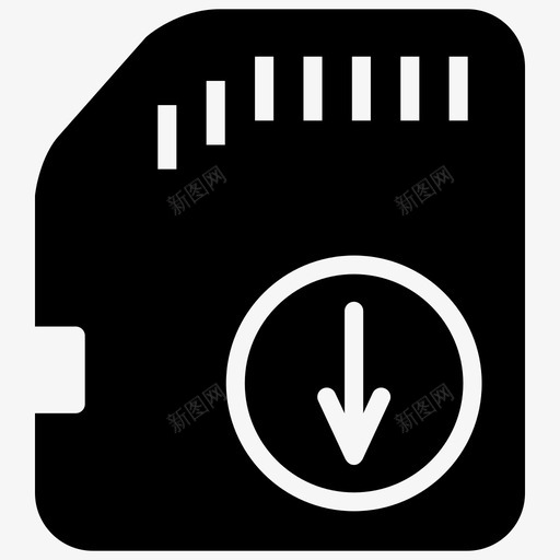 sd卡箭头朝下存储技术图标svg_新图网 https://ixintu.com sd卡箭头朝下 存储 技术 混合2