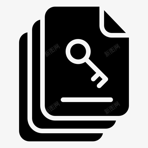 文件访问密钥图标svg_新图网 https://ixintu.com 密钥 文件 私人 访问