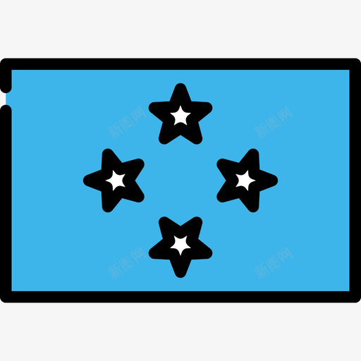 密克罗尼西亚旗帜收藏矩形图标svg_新图网 https://ixintu.com 密克罗尼西亚 旗帜收藏 矩形