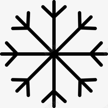 雪天气图标集合线性图标