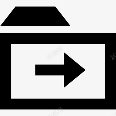 文件夹导航标志符号线性图标图标