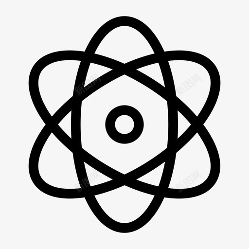物理学原子图标svg_新图网 https://ixintu.com 原子 物理学