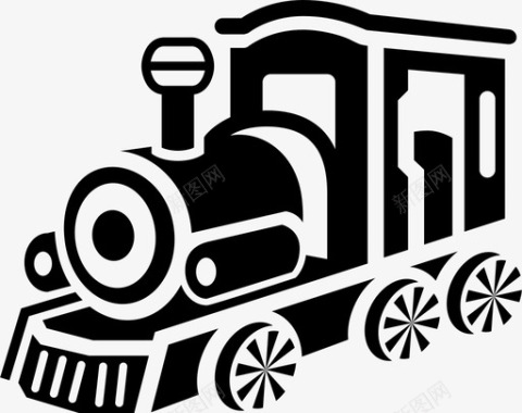 儿童列车火车头骑乘图标图标