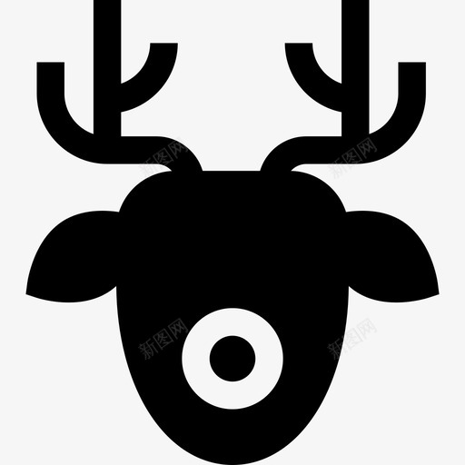 鹿冬季元素6填充图标svg_新图网 https://ixintu.com 冬季元素6 填充 鹿