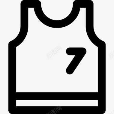 校服篮球套装直线型图标图标
