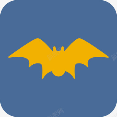 蝙蝠动物色彩万圣节元素图标图标
