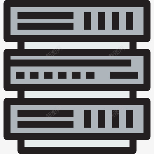 服务器办公设置2线性颜色图标svg_新图网 https://ixintu.com 办公设置2 服务器 线性颜色