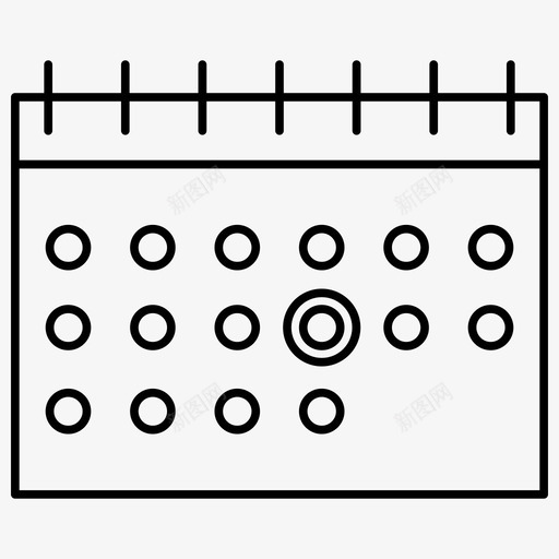 活动日历日期图标svg_新图网 https://ixintu.com 健身大纲图标 日历 日期 日程表 活动 计划