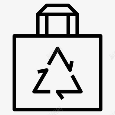回收袋生态绿色图标图标
