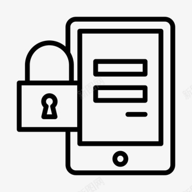 保护帐户登录锁定图标图标