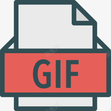 Gif格式2线性颜色图标图标